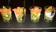 Verrine kiwi saumon