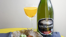 Aumonière de sarrasin au caviar de petits pois et son œuf poché