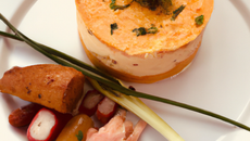 Flan de saumon et de crabe