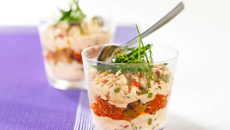 Verrine de thon au chèvre