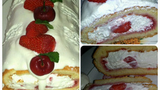Roulé aux fraises pour les grands évenements! 