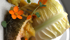 Escabèche de truite au chou fleur croquant