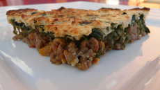 Gratins de bœuf aux tomates, épinards et ricotta
