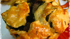 Paniers de poulet au basilic