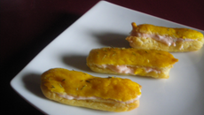 Mini éclairs saumon fumé, crème de citron