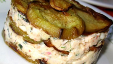 Mille-feuille frais d'aubergines et rougets au basilic