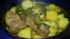 Tajine de pommes de terre aux poivrons