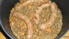 Lentilles aux saucisse de porc