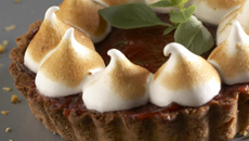 Tartelettes curd de Soupe de fraises et basilic