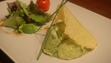 Flan courgette cœur foie gras figue