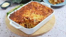 Gratin de spaghetti à la bolognaise