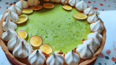 Tarte au citron vert meringuée