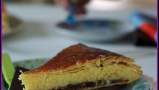 Galette des rois à la crème d'amande au lemon curd et compotée de figues