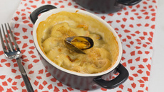 Cassolettes de moules et cabillaud