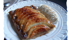 Tarte fine pomme cannelle et crème de marron