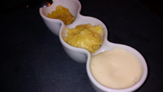 Gratin de pommes de terre-raclette en trois textures