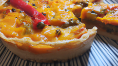 Tourte au Pouligny saint Pierre et poivron