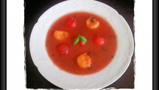 Gaspacho au melon et à la pastèque
