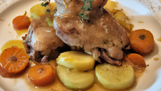 Baron de lapin rôti