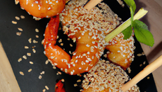 Panés de crevettes au sésame !