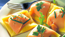 Papillotte de saumon aux ravioles