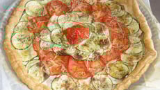 Tarte fine courgette tomate