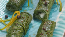 Paupiette de maroilles aux feuilles d'épinard