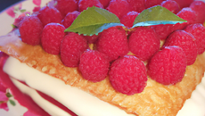 Crème à la framboise - mille feuille