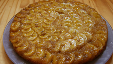 Gâteau tatin à la banane et au citron vert