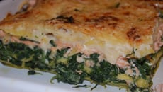 Lasagnes aux épinards et aux 2 saumons