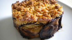 Charlotte d'aubergines nappée au parmesan façon crumble