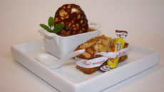 Déclinaison régressive et gourmande autour du carambar : petit pot de crème et mini-cake