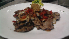 Escalopes de veau au poivron et aux champignons