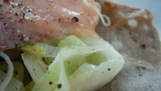 Crêpes au saumon et aux poireaux