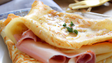 Crêpes au jambon et chèvre