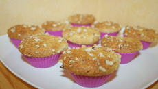 Mini muffins au chocolat blanc noisette
