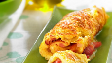 Omelette au jambon ou au lard