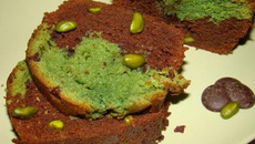 Cake marbré double chocolat pistache