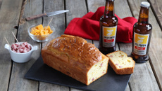 Cake à la bière, jambon et moutarde