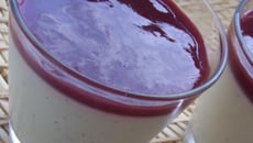 Pannacotta au coulis de fraises