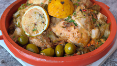 Tajine de volaille au citron confit, boulgour