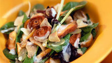 Salade d'épinards et de champignons