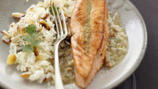 Pavé de Saumon écossais Label Rouge au curry vert et noix de cajou