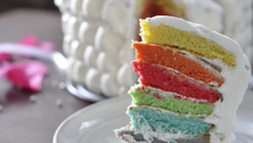 Rainbowcake à la chantilly