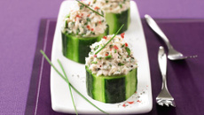 Bouchées de thon et concombre