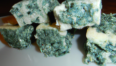 Briques roquefort épinards