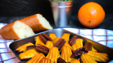 Madeleines au miel de romarin, à l'orange,  et cannneberges confites