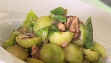 Poêlée de choux de Bruxelles aux lardons