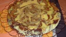 Brownie-cheesecake au praliné et à la noisette