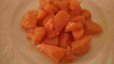 Coings confits au four